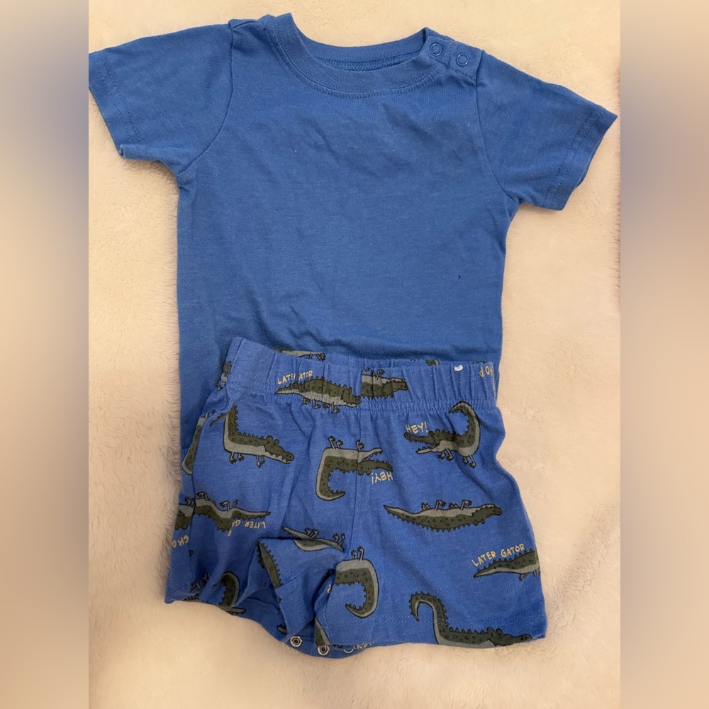 Garanimals Blue Toddler onesie and short set 24 month size